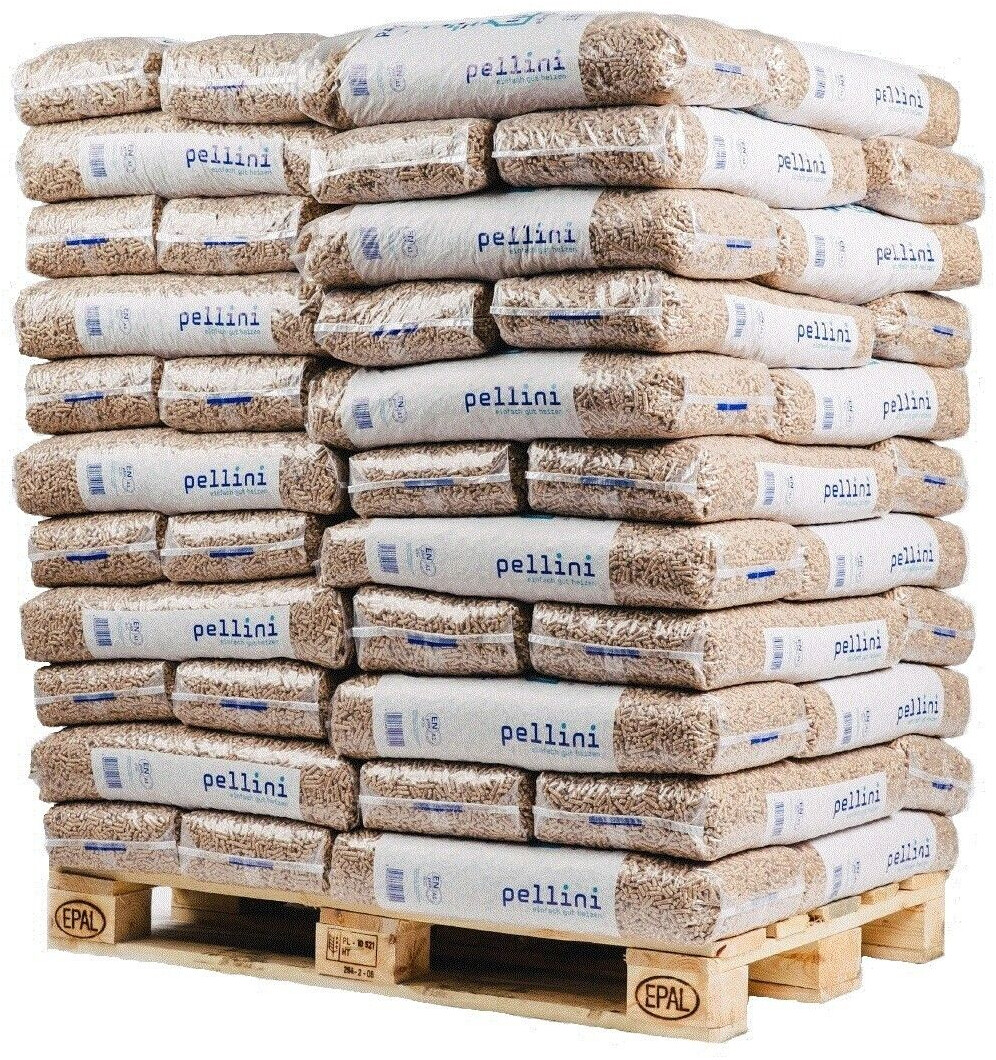 Pellini Holzpellets 66 x 15 kg Sackware Palette (990 kg)