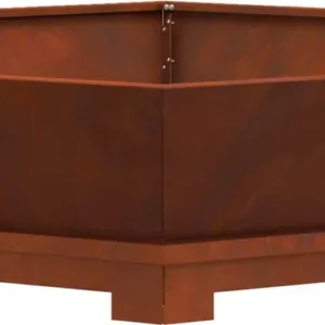 vidaXL Feuerstelle Rostig 100 x 100 x 28 cm Wetterfeststahl