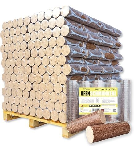Thermospan Holzbriketts 960 kg – Palette (96 × 10 kg)