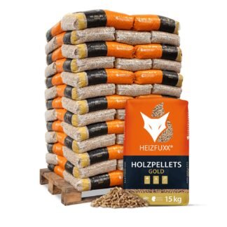 Heizfuxx Holzpellets 6 mm ENplus A1 – Palette 990 kg (66 × 15 kg)