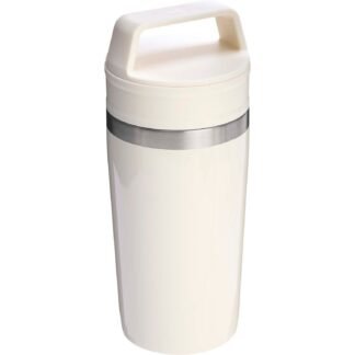 Stanley The Café-To-Go 350 ml Thermobecher aus Edelstahl mit Logo-Gravur – Creme (Cream Gloss)